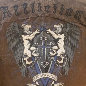 Brown Affliction button down